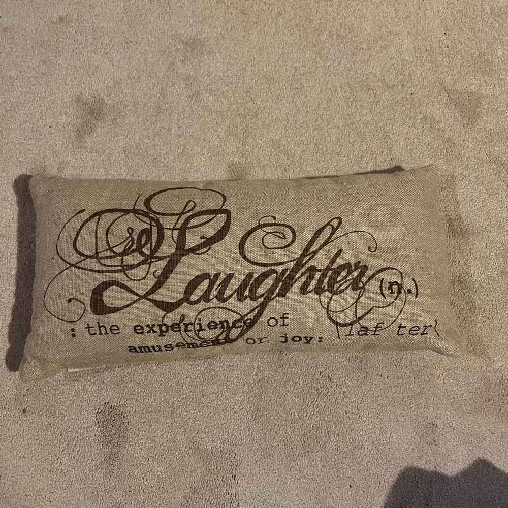 Pottery Barn burlap pillow